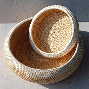 Cesta de mimbre tejida de bambú natural, cuencos de almacenamiento para fruta, precio barato, venta al por mayor - Product Image 3