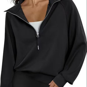 Diseñador y mujer cremallera Sudadera con capucha Vintage sólido patrón impreso cremallera superior sudadera transpirable Unisex algodón poliéster sudaderas con capucha - Product Image 2