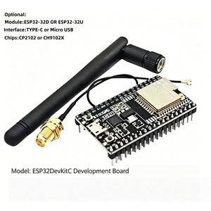Carte de développement ESP32DevKitC, kit ESP32 avec module ESP32-32D ESP-32U, interface Micro USB Type-C, CP2102 CH9102X, <span class=keywords><strong>antenne</strong></span> 2.4G - Product Image 1