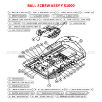 Ball Screw Assy Y 1000 Brother S1000 Y-axis Ball Screw, Ball Screw untuk Suku Cadang Mesin Bor dan Tap Center Brother