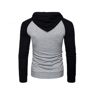 Sweat à capuche Simple noir et blanc pour homme, pull-over chauffant à la mode, pull-over chauffant en polaire pour homme - Product Image 4