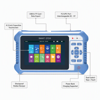 Mini OTDR intelligent portable avec écran tactile de 4,3 pouces, 1310 1550 1610 1625 nm, 24 dB, connecteur FC UPC pour test de fibre optique