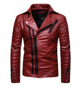 Chaqueta de Cuero Gruesa de Invierno para Hombre, Estilo Urbano, Chaqueta de Motociclista de Lona Suave - Product Image 2
