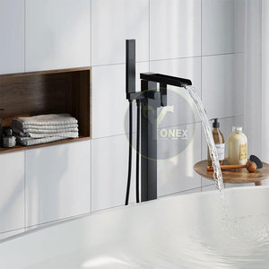 Accesorios de baño de pie para montaje en suelo, Relleno de bañera independiente de color sólido, En stock - Product Image 4
