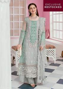 Meilleur fabricant fournisseur robe de soirée en mousseline de soie personnalisée pour femmes Shalwar Kameez costume pour les mariages séchage rapide léger - Product Image 2