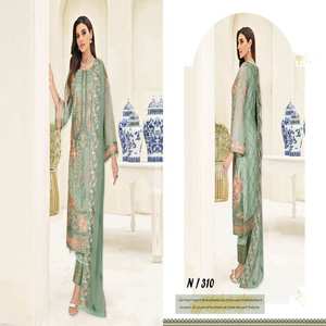 Ramsha Volume NAYAB 03 3 piezas de lujo de gasa Salwar Kameez Boutique estilo vestidos de fiesta para mujeres elegantes y hermosos - Product Image 5