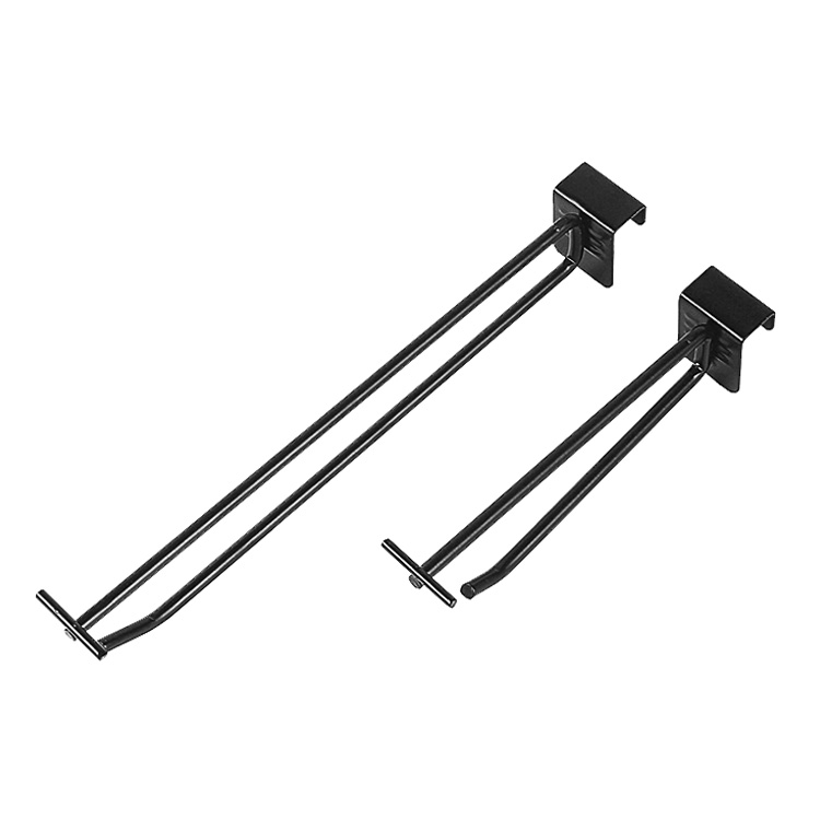 Металлическая подставка под заказ, двойные крючки для дисплея, аксессуары для супермаркетов, подвесные ценники