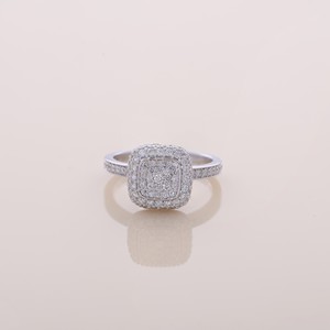 IGI Certified Round Halo Pave Diamond Engagement-Wedding Ring in 14K White / Rose & Yellow Gold - Product Image 1