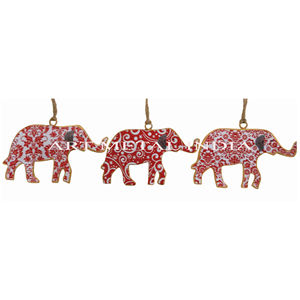 Adorno Navideño de Metal con Forma de Elefante, Decoración Navideña al por Mayor, Impresión de Logotipo Personalizado por Sublimación - Product Image 1