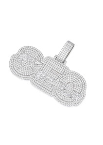 Colgante CEO de Moissanita con Piedras de Corte Brillante y Claridad VVS, Plata 925, Chapado en Oro de 14K y Rodio, Diseño Hip-hop Elegante para Regalo - Product Image 6