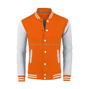 Venta al por mayor de alta calidad de los hombres de la chaqueta de invierno de béisbol informal logotipo personalizado de gran tamaño Letterman Varsity chaqueta - Product Image 1
