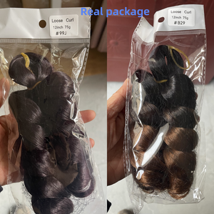 Extensions de cheveux synthétiques à la mode, tresses africaines, <span class=keywords><strong>coiffure</strong></span> pour femmes noires, vague lâche, boucles françaises, cheveux bouclés pour tresser - Product Image 6