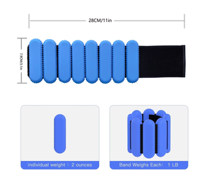 Poids de poignet et de <span class=keywords><strong>cheville</strong></span> en silicone réglables de 1 lb, 2 lb, 4 lb, en <span class=keywords><strong>acier</strong></span> inoxydable antidérapant pour <span class=keywords><strong>cheville</strong></span> - Product Image 3