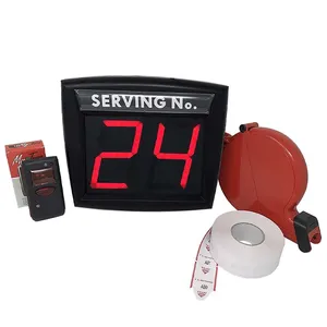 QUEUE MANAGEMENT SYSTEM electronic waiting number calling LED remote control + Dispenser with Tickets included queuing machine