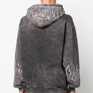 New <b>Stitched</b> Men Acid Wash <b>Hoodies</b> Custom Made Anti Wrinkle Breathable High Quality Acid Wash Men's <b>Hoodies</b> with Wholesale Rate - Product Image 5