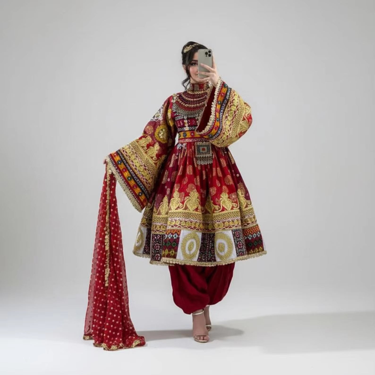 open lace back dress Afghani Simple & Elegant Dress