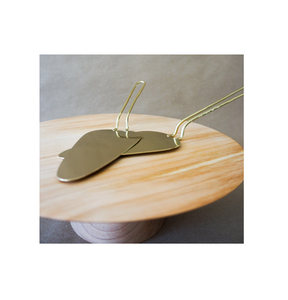 เซิร์ฟเวอร์เค้กทองเหลืองและเซิร์ฟเวอร์เค้กแต่งงานพิซซ่า Pia ครีมช้อนส้อมสําหรับงานปาร์ตี้และร้านอาหาร - Product Image 5