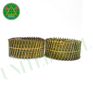 สกรูแบบเกลียวลวดเหล็ก15องศาก้านเคลือบสีเหลืองสำหรับการผลิตพาเลท - Product Image 3