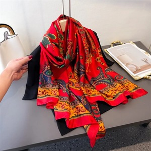 Wholesale Customized Print <b>Silk</b> Wrap Premium Pure <b>Silk</b> <b>Scarf</b> for Women Plain Satin <b>Silk</b> Lightweight Neck Wrap Soft Touch <b>Scarves</b> - Product Image 5