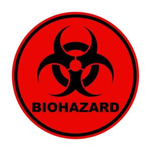 Autocollant d'avertissement de risque biologique rond signe de sécurité étiquette adhésive protégée contre les UV 5.5x5.5 pouces autocollant étanche Durable pour un usage multiple - Product Image 1