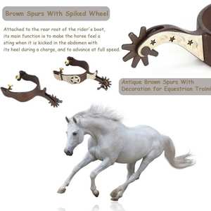 Éperon de Cowboy occidental antique en acier inoxydable équitation équestre éperon avec tourne produits de cheval en laiton - Product Image 3