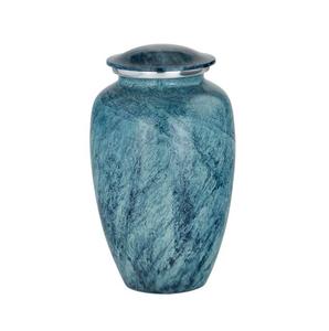 Adult Funeral Urn Floral Engraved <b>Stone</b> Finished Premium Quality Aluminum Keepsake Cremation Urn for Sale - Product Image 5