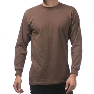 เสื้อยืดแขนยาวผ้าฝ้าย100% สำหรับผู้ชายเสื้อยืดปรับสีได้สำหรับฤดูใบไม้ผลิ2024ฤดูร้อน - Product Image 1