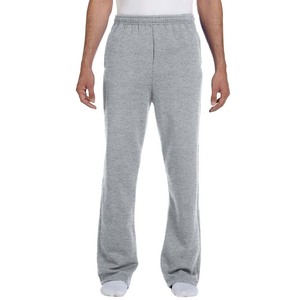 Adult Men's Winter Casual Fleece Open Bottom <b>Drawstring</b> Closure Mid Waist <b>Trouser</b> with Pockets - Product Image 1