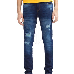 Pantalones vaqueros de material de alta calidad para hombre, pantalones vaqueros informales con logotipo personalizado al mejor precio al por mayor en talla adulta - Product Image 1