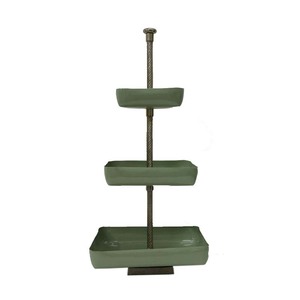 Présentoir à gâteau de forme carrée en métal à 3 niveaux en vrac noir mat fini or pour présentoir de fête d'événement d'anniversaire - Product Image 6