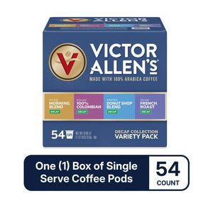Victor Allen's Coffee Decaf Coffee Variety Pack (Decaf Donut Shop Blend, Morning Blend, French Roast, 100% Colombian), 54 Count - Product Image 2