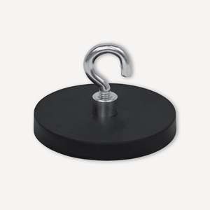 Sistema magnetico gommato Ø57x14,5mm con gancio - Product Image 1