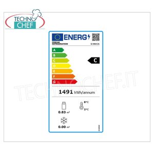 Équipement de réfrigération pour cuisine commerciale Forcar 190 litres G-HAV131, vitrine ventilée classe C Mod. Vitrine réfrigérée - Product Image 2
