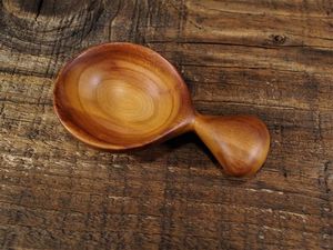 Cuchara para Ensalada Creativa en Forma de Corazón de Madera de Acacia, Cucharas para Mezclar de Madera con Mango Largo y Logotipo Personalizado - Product Image 3