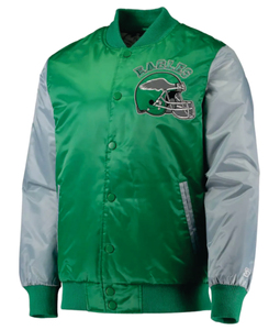 Nouvelles vestes universitaires brodées personnalisées 2026, les plus vendues, en polyester enduit écologique pour l'hiver, fermeture à bouton unique, logo frontal - Product Image 3