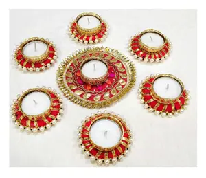 Bán Sỉ Bán Chạy Đồ Trang Trí Thủ Công Diwali Diyas Quà Cưới Đồ Trang Trí Nhà Cửa Giá Đỡ Nến Hoa Giá Đỡ Đèn Trà Để Bàn