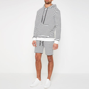 Sweat-shirt à capuche et pantalon pour hommes, ensemble 2 pièces de couleur bloc, tenue de ville personnalisée, survêtement pour hommes, nouvelle collection été 2020 - Product Image 6
