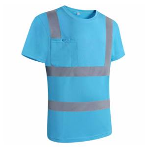 Custom Made Formal Safety Workwear Men's <b>High</b> <b>Vis</b> Knitted 100% Cotton Loose Fit Printed <b>T</b>-<b>Shirt</b> - Product Image 1