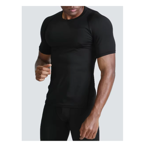 Chemises de gym pour hommes, été, vente en gros, pas cher, polyester, spandex, séchage rapide, manches courtes - Product Image 3