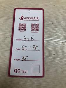 วิกผมลูกไม้ด้านหน้าแบบ100สีไฮไลต์ขนาด6x6ปิดด้วยลูกไม้แบบ HD - Product Image 6