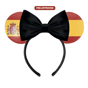 Diadema Personalizada Hecha a Medida con Orejas de Ratón y Bandera de España H.E.R. Accesorios - Product Image 1