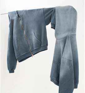 Más de moda nueva adición 2025 hombres algodón pesado grueso de gran tamaño gota hombro sudadera Boxy Fit algodón sudaderas con capucha para hombres - Product Image 4