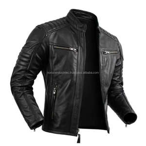 Chaqueta de Cuero Casual para Hombre, Cómoda, de Alta Calidad, Transpirable, Diseño Personalizado, a la Moda, Resistente al Viento, Ecológica - Product Image 1