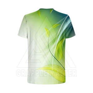 T-shirt en jersey de coton uni à manches courtes pour homme, orienté vers la demande du client, avec impression numérique, faible MOQ - Product Image 2