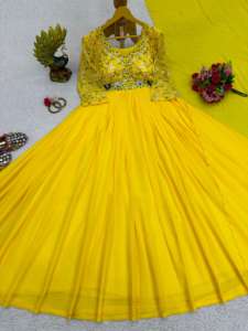 Designer Anarkali Gown Indian Pakistani Salwar Kameez Wedding Party Wear Gown - Product Image 4