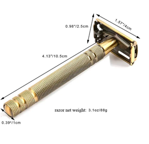 ANAAIF Kit de rasage de rasoir de sécurité à double tranchant personnalisé pour hommes avec ensemble de rasage en métal pour le visage et le corps - Product Image 2