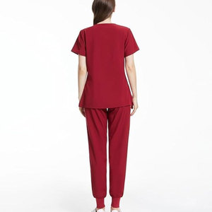 Mode femmes Stretch hôpital gommages uniformes ensembles femmes pharmacie personnel gommages hauts ensembles uniformes - Product Image 2