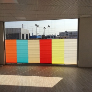 Rideaux plissés colorés, haut et bas, plissés, personnalisables pour le bureau, la maison, 14 mm de largeur, avec vis - Product Image 2