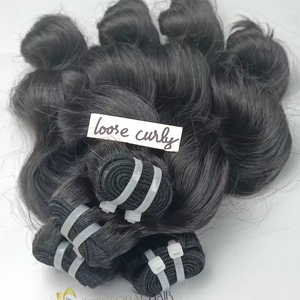 Trama de ondas sueltas con textura caliente, cabello humano 100% REAL, Color negro Natural, sin pelusa, sin enredos, sin pelo de animal - Product Image 1