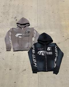 Nuevas Sudaderas con Capucha y Cremallera para Hombre, Invierno, Bordadas, con Serigrafía, 100% Algodón, Felpa, Secado Rápido, Transpirables, MOQ Bajo, Venta al Por Mayor - Product Image 1